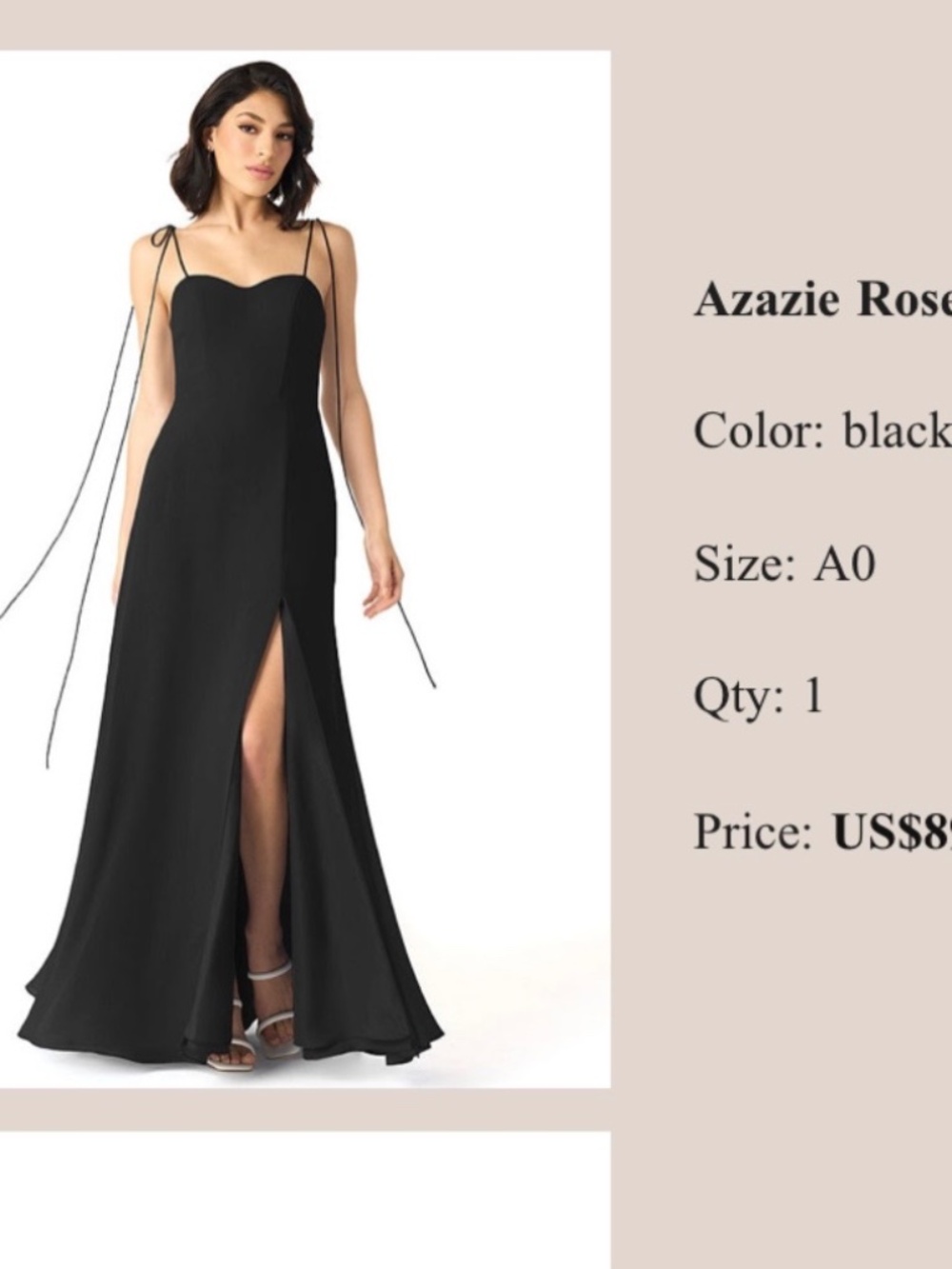 Black Bridesmaid Dress